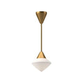 Alora Lighting Nora 8-in Aged Gold/opal Matte Glass 1 Light Pendant