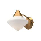 Alora Lighting Nora 8-in Aged Gold/opal Matte Glass 1 Light Wall/vanity