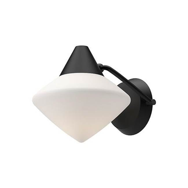 Alora Lighting Nora 8-in Aged Gold/opal Matte Glass 1 Light Wall/vanity