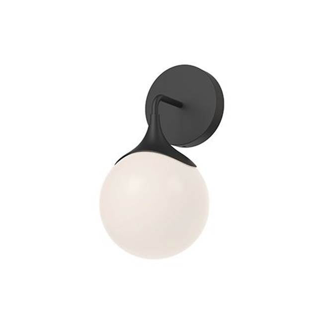 Alora Lighting Nouveau 12-in Aged Gold/opal Matte Glass 1 Light Wall/vanity