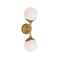 Alora Lighting Nouveau 19-in Aged Gold/opal Matte Glass 2 Lights Wall/vanity