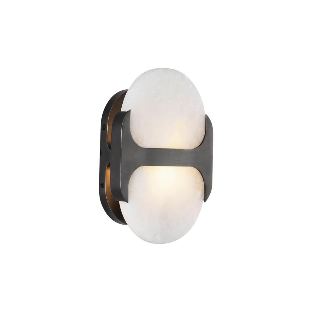 Alora Lighting Odin 9-in Urban Bronze/alabaster Socket Wall Vanity