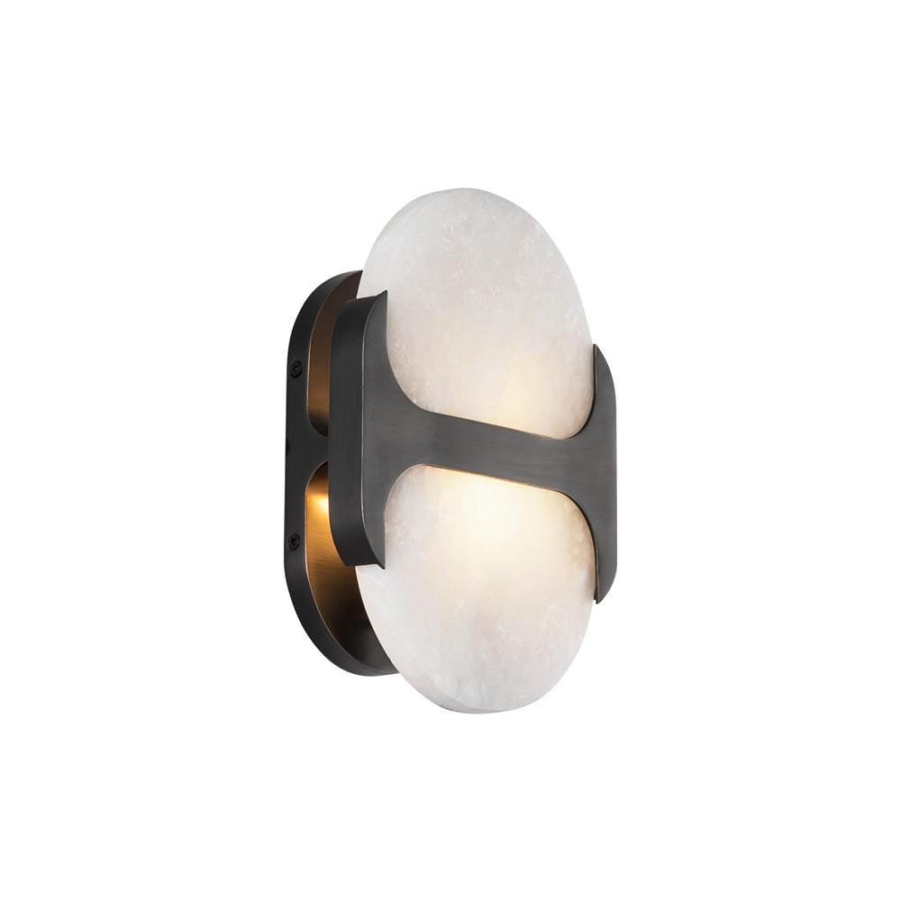 Alora Lighting WV357109UBAR Urban Bronze,Alabaster Odin 9-in Urban Bronze/alabaster Socket Wall Vanity Image 4