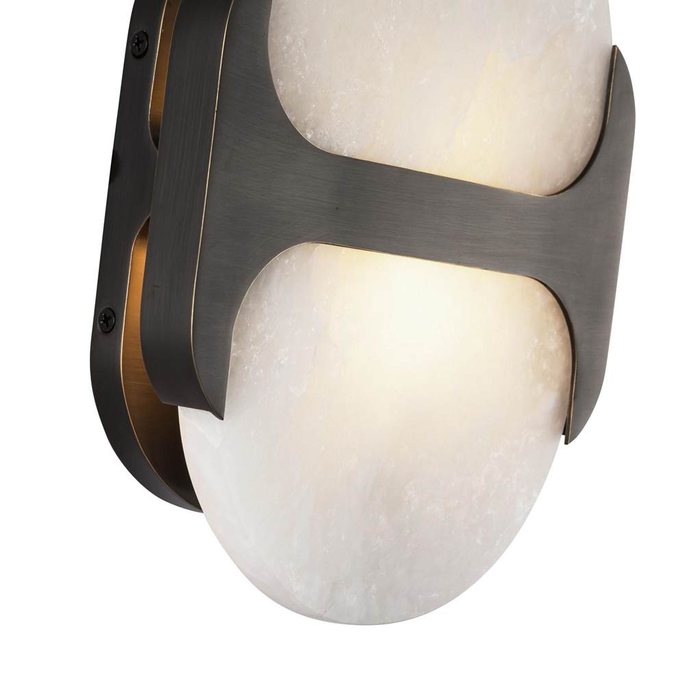 Alora Lighting WV357109UBAR Urban Bronze,Alabaster Odin 9-in Urban Bronze/alabaster Socket Wall Vanity Image 3