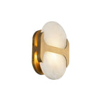Alora Lighting WV357109VBAR Vintage Brass,Alabaster Odin 9-in Vintage Brass/alabaster Socket Wall Vanity Image 4