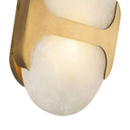 Alora Lighting WV357109VBAR Vintage Brass,Alabaster Odin 9-in Vintage Brass/alabaster Socket Wall Vanity Image 3