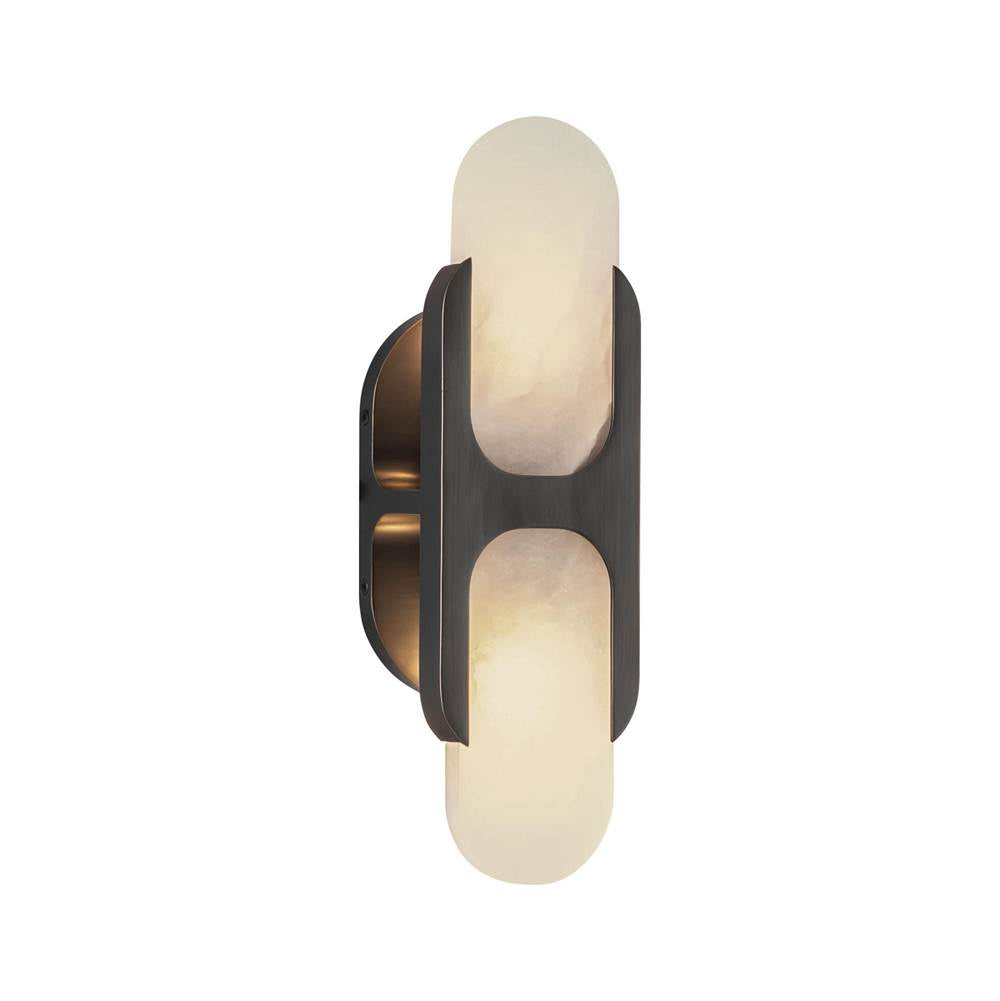 Alora Lighting Odin 14-in Urban Bronze/alabaster Socket Wall Vanity