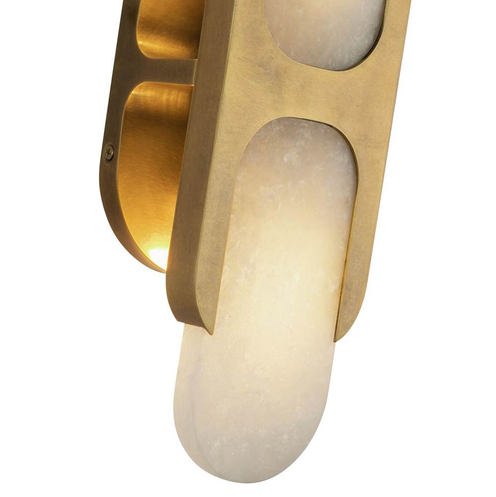 Alora Lighting WV357214VBAR Vintage Brass,Alabaster Odin 14-in Vintage Brass/alabaster Socket Wall Vanity Image 2