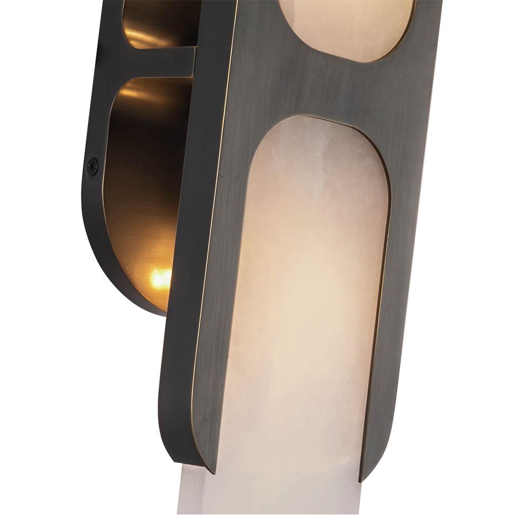 Alora Lighting WV357217UBAR Urban Bronze,Alabaster Odin 17-in Urban Bronze/alabaster Socket Wall Vanity Image 3