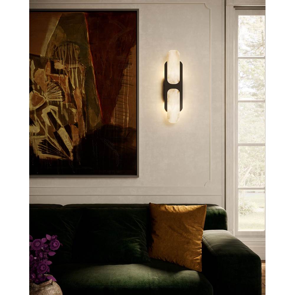Alora Lighting WV357217UBAR Urban Bronze,Alabaster Odin 17-in Urban Bronze/alabaster Socket Wall Vanity Image 2