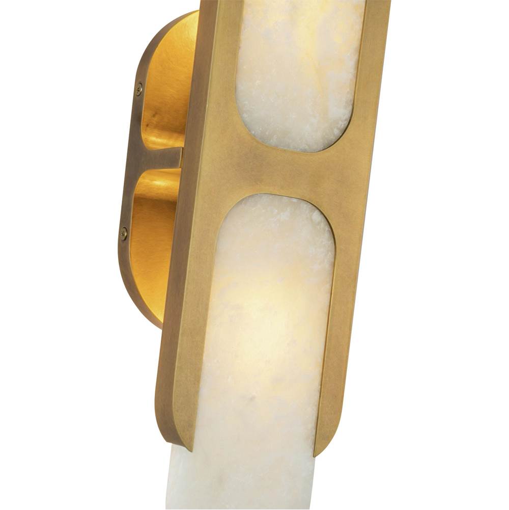 Alora Lighting WV357217VBAR Vintage Brass,Alabaster Odin 17-in Vintage Brass/alabaster Socket Wall Vanity Image 2