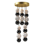 Alora Lighting MP321805NB Natural Brass Onyx 5 Head Natural Brass Led Multi Pendant Image 1