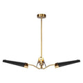 Alora Lighting Osorio 46-in Matte Black/vintage Brass Led Chandeliers