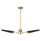 Alora Lighting Osorio 46-in Matte Black/vintage Brass Led Chandeliers