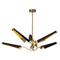Alora Lighting CH347646MBVB-UNV Matte Black,Vintage Brass Osorio 46-in Matte Black/vintage Brass Led Chandeliers Image 1