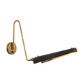Alora Lighting Osorio 4-in Matte Black/vintage Brass Led Wall/vanity