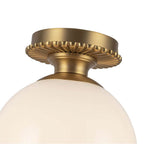 Alora Lighting SF430108BGGO Brushed Gold,Glossy Opal Glass Otis 8-in Brushed Gold/glossy Opal Glass Socket Semi-flush Mount Image 2