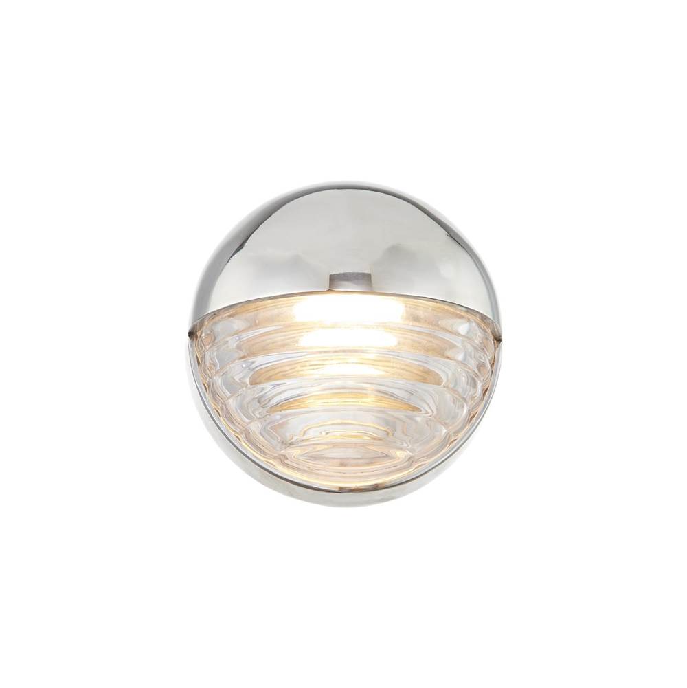 Alora Lighting Palais 6-in Polished Nickel/ribbed Glass Led Wall/vanity