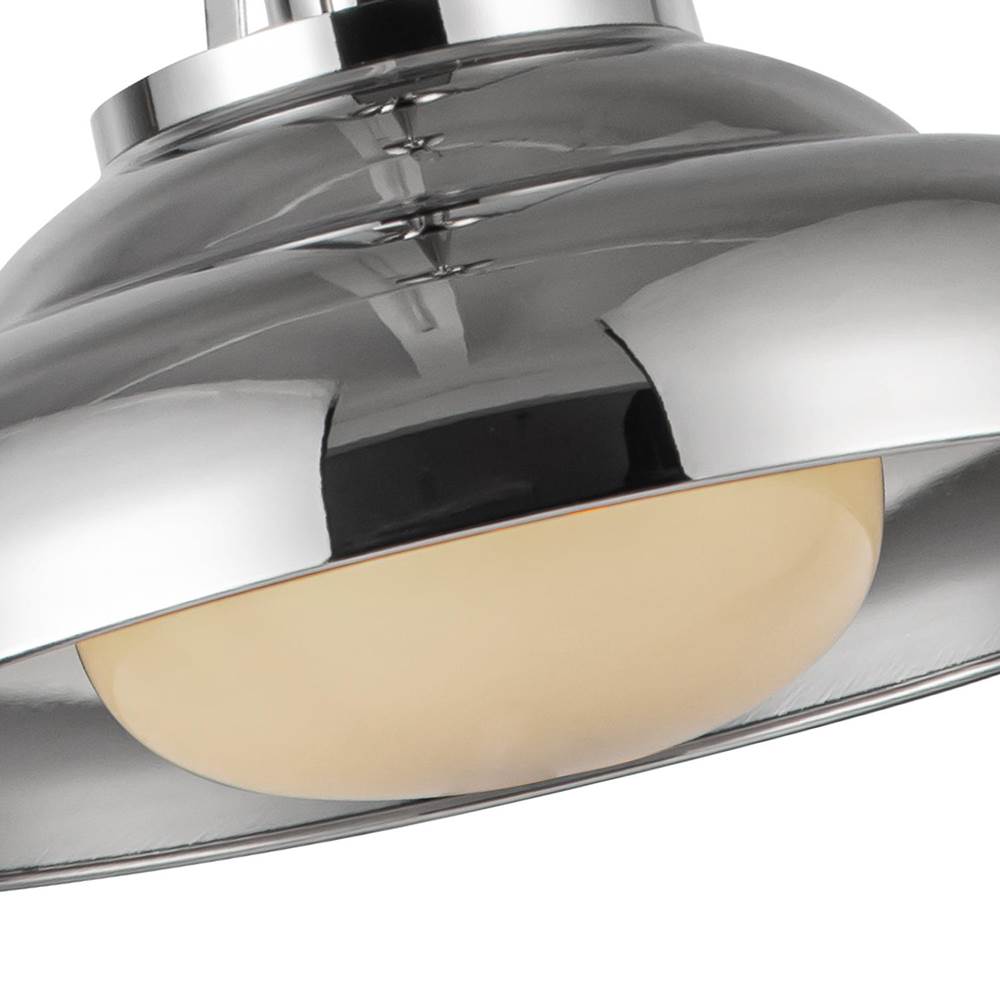 Alora Lighting Palmetto 14-in Polished Brass/glossy Opal 1 Light Pendant