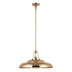 Alora Lighting PD344020PBGO Polished Brass,Glossy Opal Palmetto 20-in Polished Brass/glossy Opal 1 Light Pendant Image 1