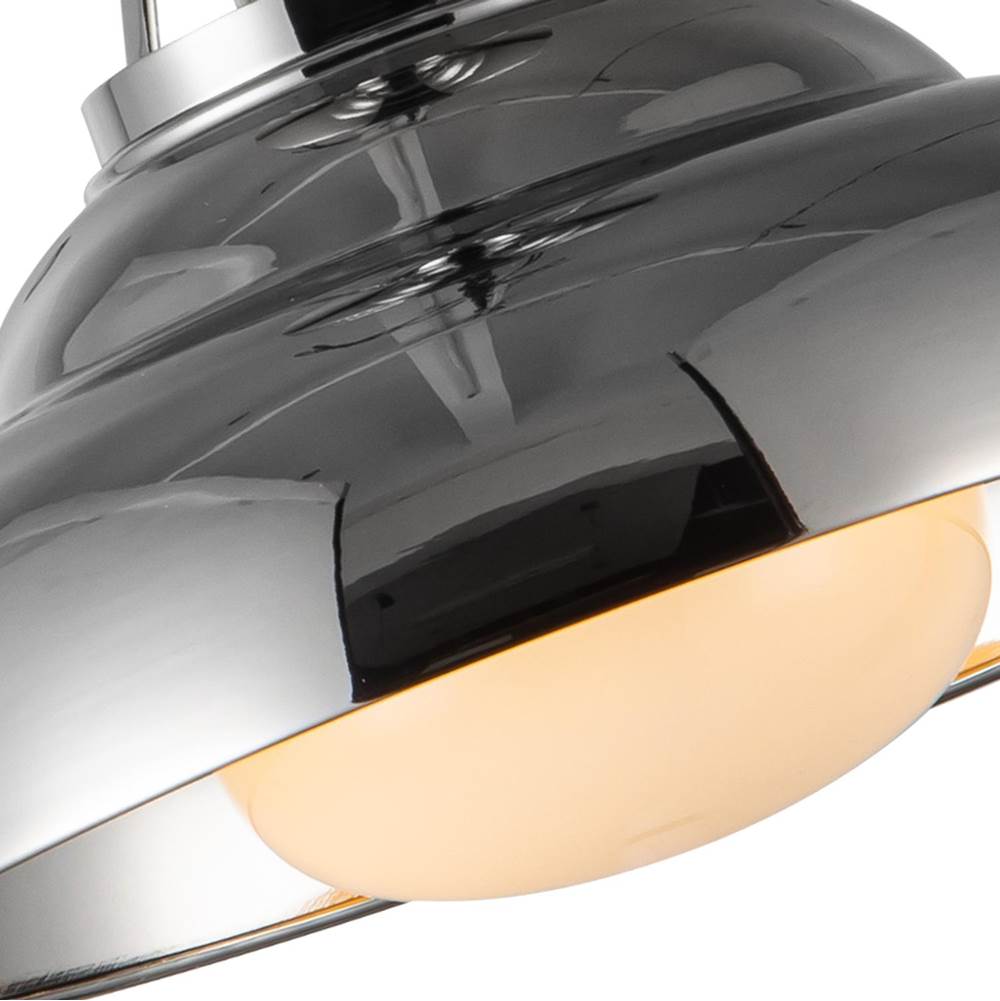 Alora Lighting Palmetto 12-in Polished Brass/glossy Opal 1 Light Semi Flush Mount