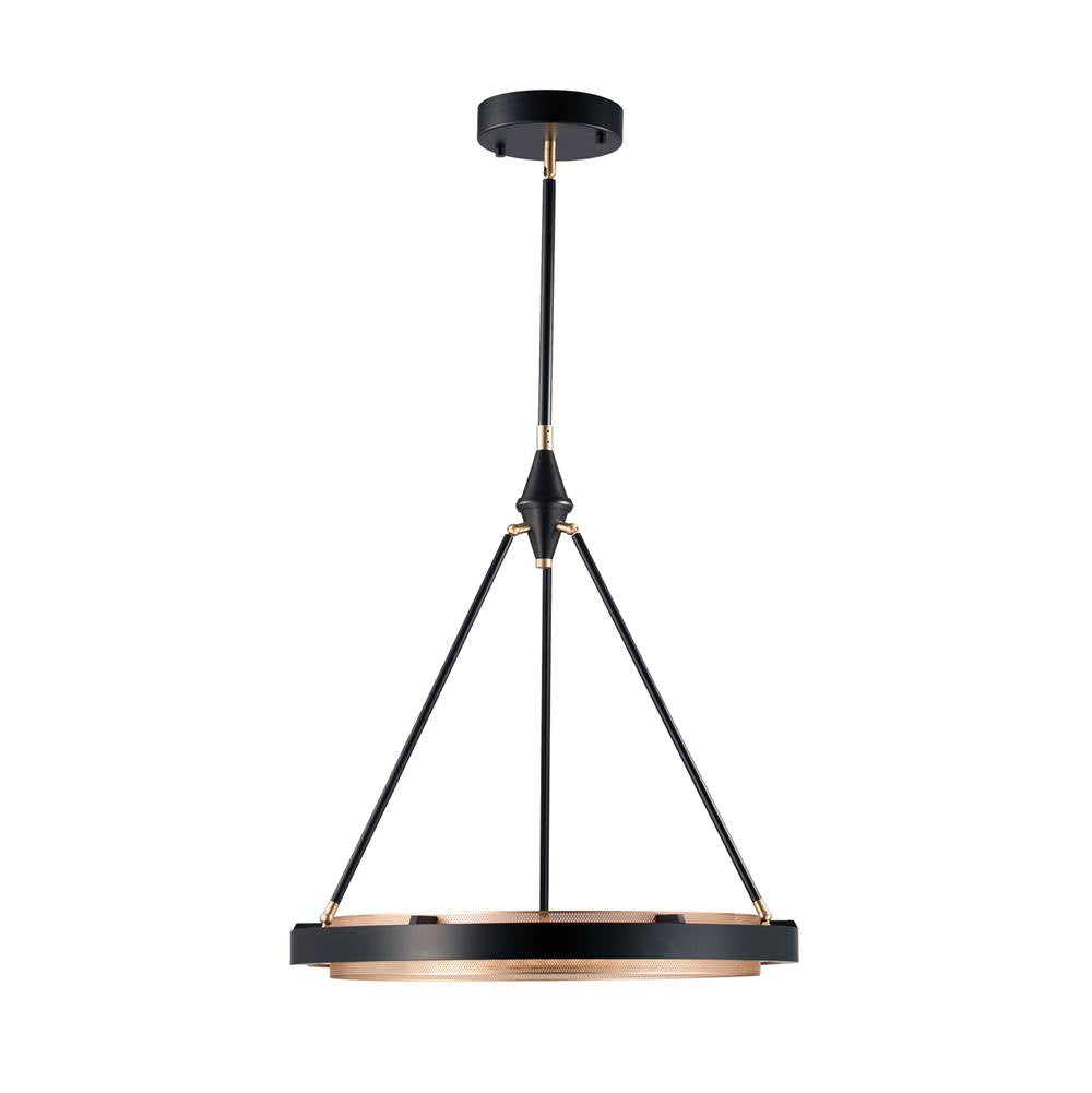 Alora Lighting Duo 24-in Classic Black/gold Shimmer Led Pendant