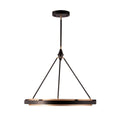 Alora Lighting Duo 32-in Classic Black/gold Shimmer Led Pendant