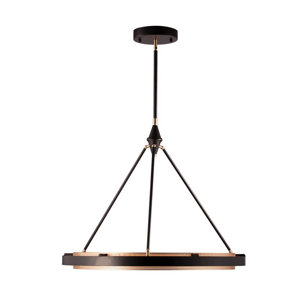 Alora Lighting Duo 32-in Classic Black/gold Shimmer Led Pendant