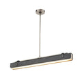 Alora Lighting Valise 31-in Aged Nickel/tuxedo Leather Led Pendant