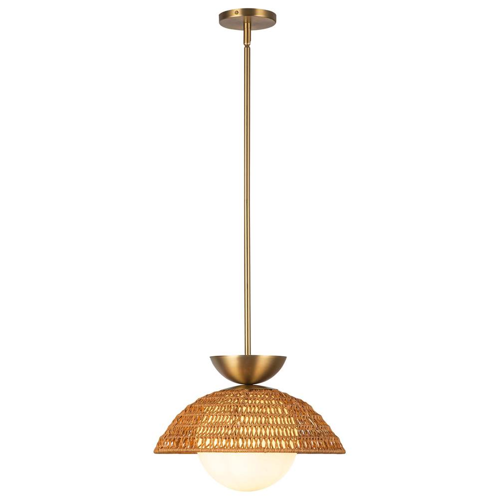 Alora Lighting PD490114BGOP Brushed Gold,Opal Glass Perth 14-in Brushed Gold/opal Glass 1 Light Pendant Image 4
