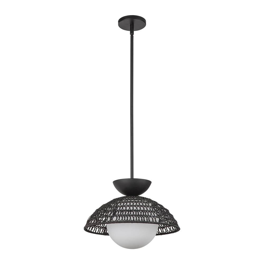 Alora Lighting Perth 14-in Brushed Gold/opal Glass 1 Light Pendant