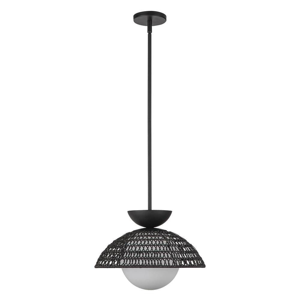 Alora Lighting PD490114MBOP Matte Black,Opal Glass Perth 14-in Matte Black/opal Glass 1 Light Pendant Image 3