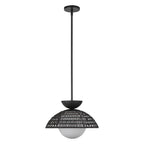 Alora Lighting PD490114MBOP Matte Black,Opal Glass Perth 14-in Matte Black/opal Glass 1 Light Pendant Image 3