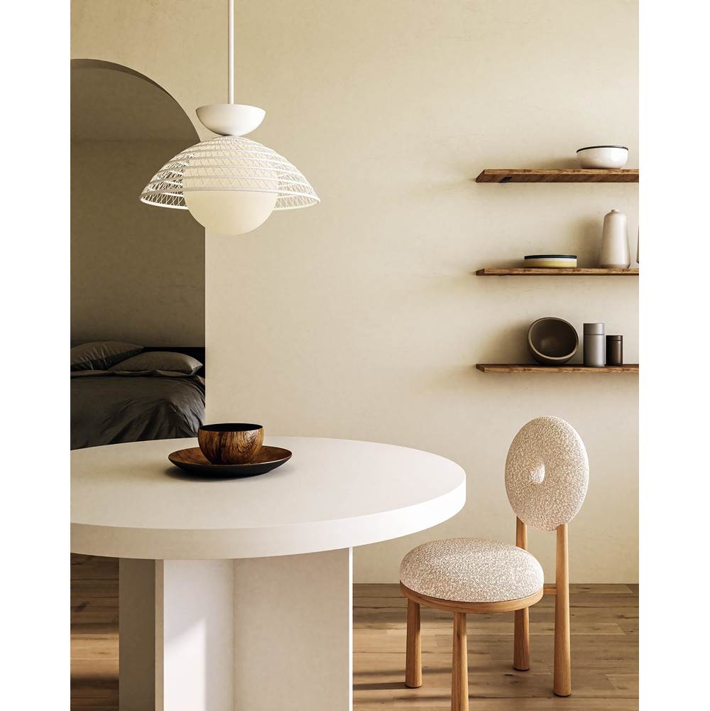 Alora Lighting PD490114WHOP White,Opal Glass Perth 14-in White/opal Glass 1 Light Pendant Image 2