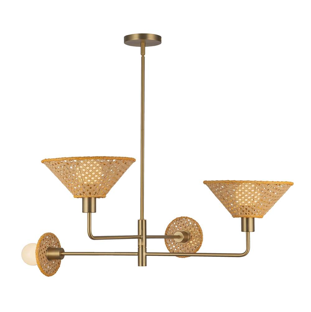 Alora Lighting Piper 38-in Brushed Gold Socket Chandelier