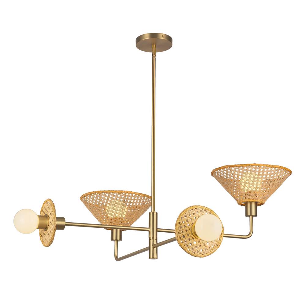 Alora Lighting CH432438BG Brushed Gold Piper 38-in Brushed Gold Socket Chandelier Image 4