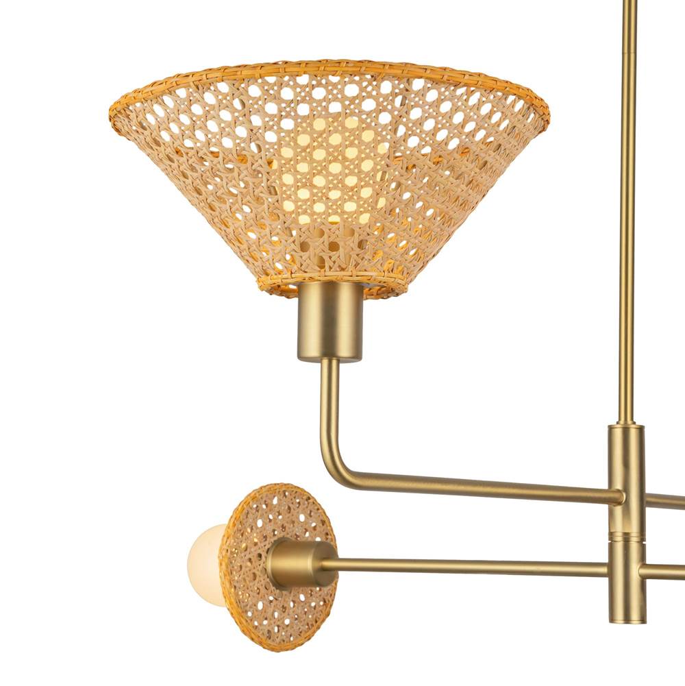 Alora Lighting CH432438BG Brushed Gold Piper 38-in Brushed Gold Socket Chandelier Image 3