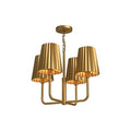 Alora Lighting Plisse 23-in Aged Gold 4 Lights Chandeliers