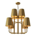 Alora Lighting Plisse 30-in Aged Gold 8 Lights Chandeliers