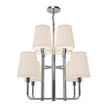 Alora Lighting Plisse 30-in Aged Gold/opal Matte Glass 8 Lights Chandeliers