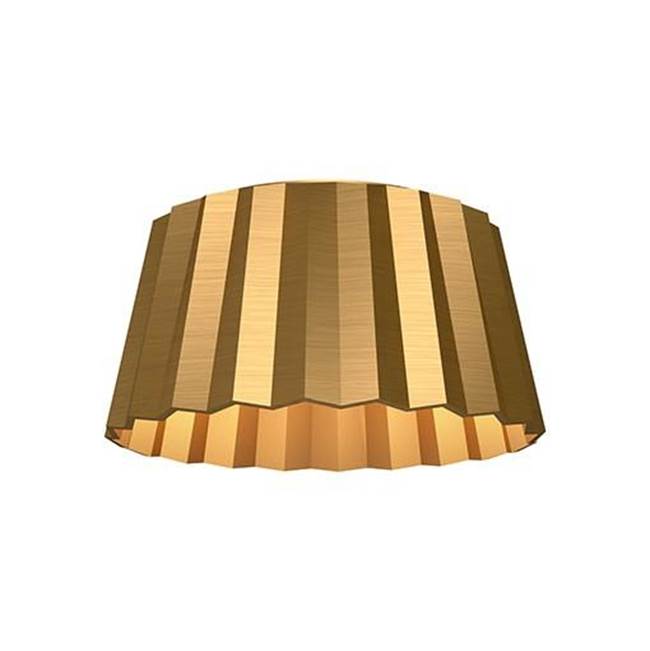 Alora Lighting Plisse 14-in Aged Gold 2 Lights Flush Mount