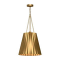 Alora Lighting Plisse 16-in Aged Gold 1 Light Pendant
