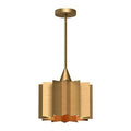 Alora Lighting Plisse 12-in Aged Gold 1 Light Pendant