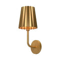 Alora Lighting Plisse 7-in Aged Gold 1 Light Wall/vanity