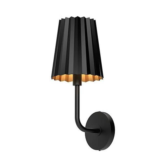 Alora Lighting Plisse 7-in Aged Gold 1 Light Wall/vanity