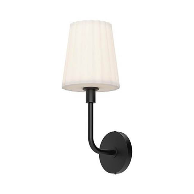 Alora Lighting Plisse 7-in Aged Gold/opal Matte Glass 1 Light Wall/vanity