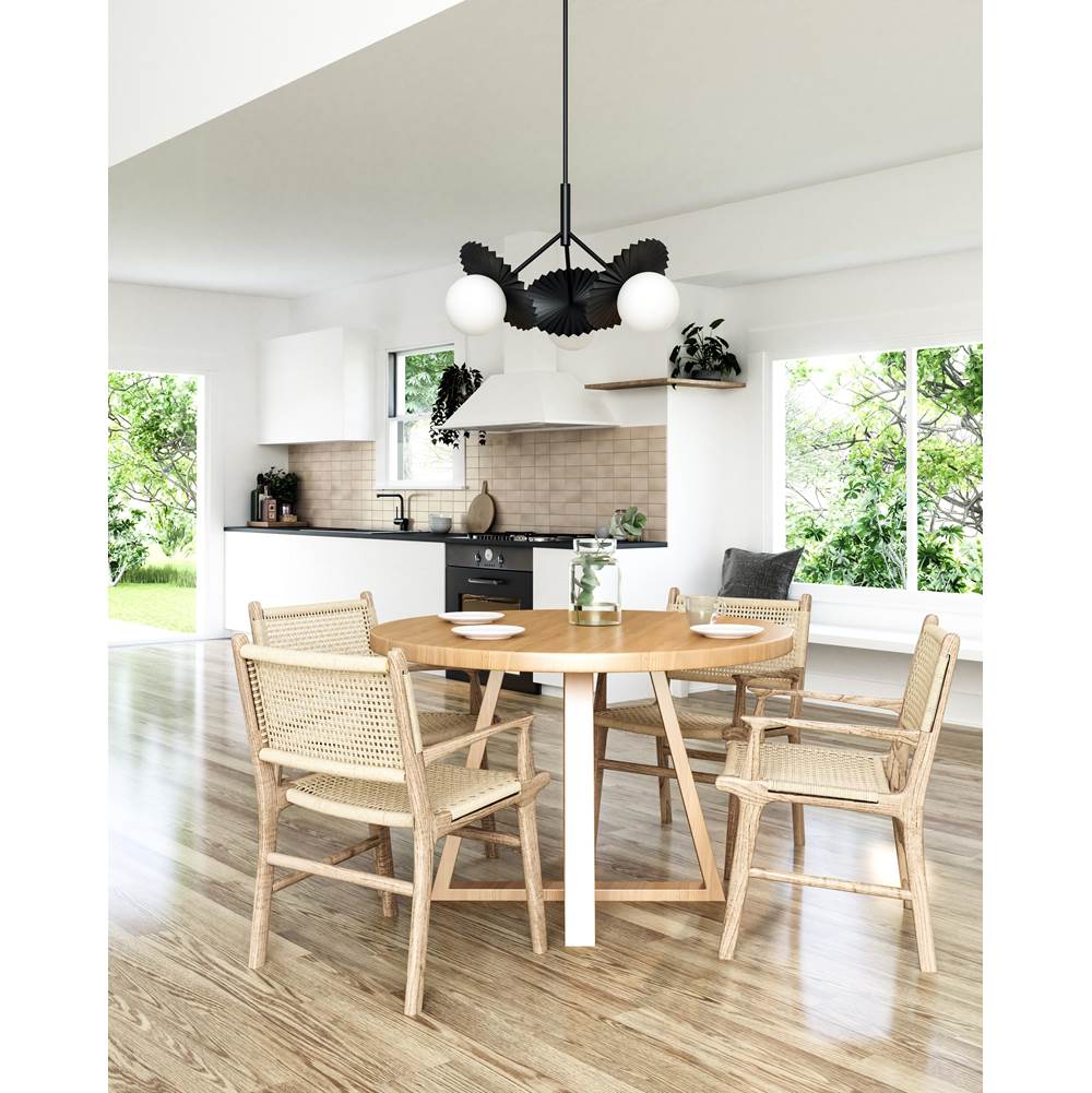Alora Lighting Plume 34-in Brushed Gold/opal Glass 3 Lights Chandeliers