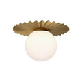 Alora Lighting Plume 14-in Brushed Gold/opal Matte Glass 1 Light Flush Mount