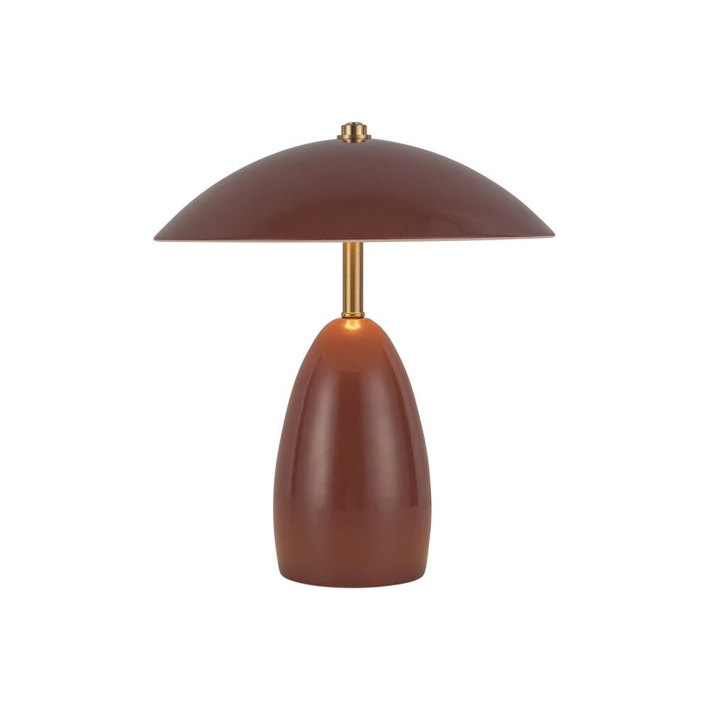 Alora Lighting TL437409BGD Burgundy Poppy 9-in Burgundy Led Table Lamp Image 1