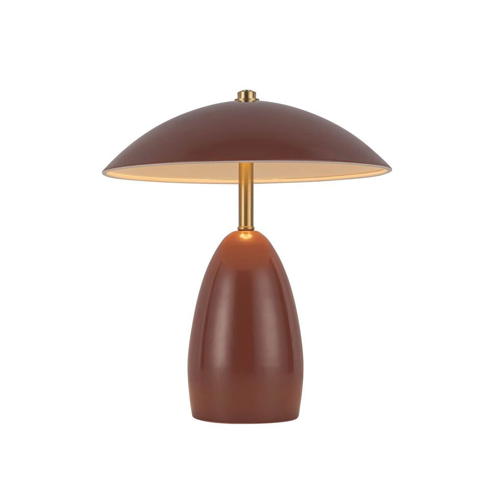 Alora Lighting Poppy 9-in Burgundy Led Table Lamp